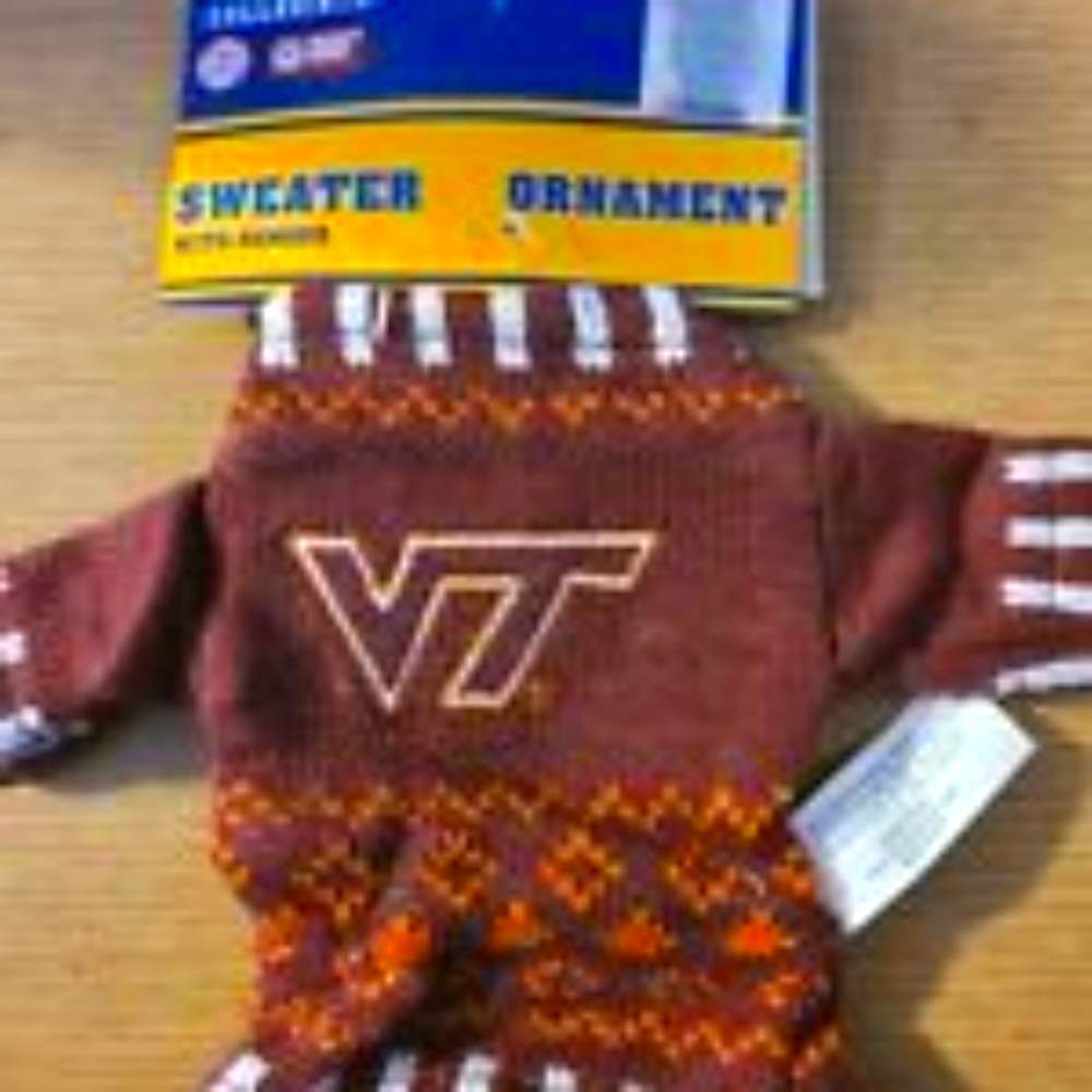 Virginia Tech Official Collegiate Sweater Ornament w/ Hanger